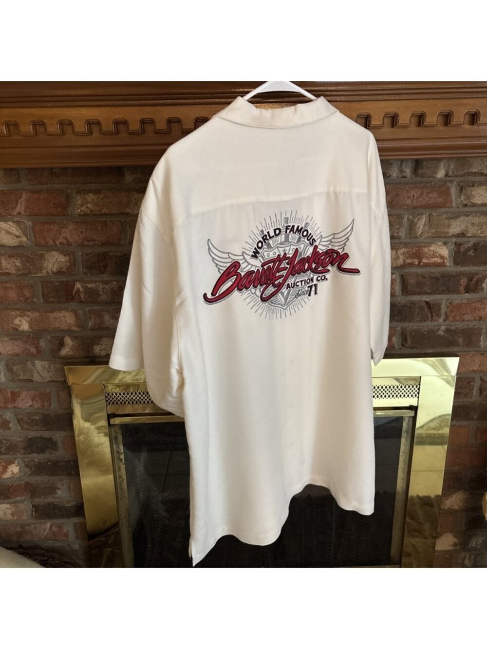 Barnett Jackson World Famous Auction Shirt Men’s Short Sleeve Button Up Size 2XL